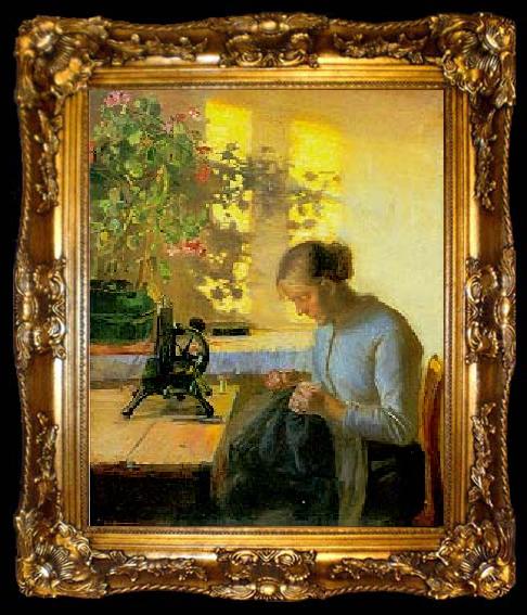framed  Anna Ancher Syende fiskerpige, ta009-2